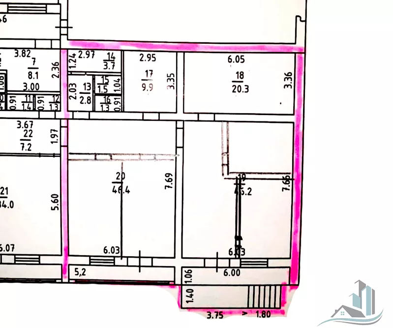 Аренда. Офисное помещение 132 кв.м Беговая, 12